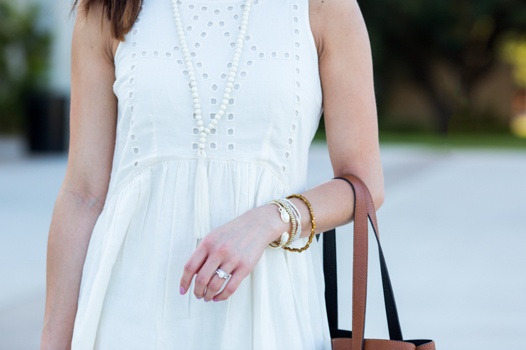 michael kors white eyelet dress